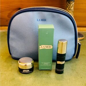 La Mer Skincare Toner Set with Blue Bag
